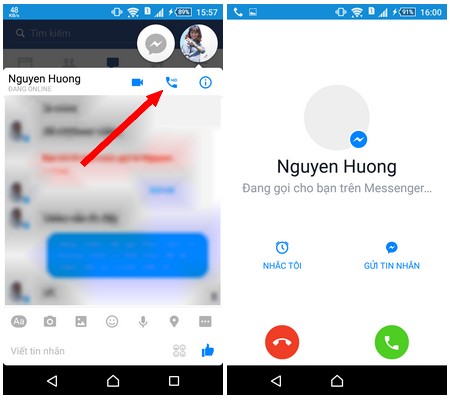 gọi videocall bằng điện thoại