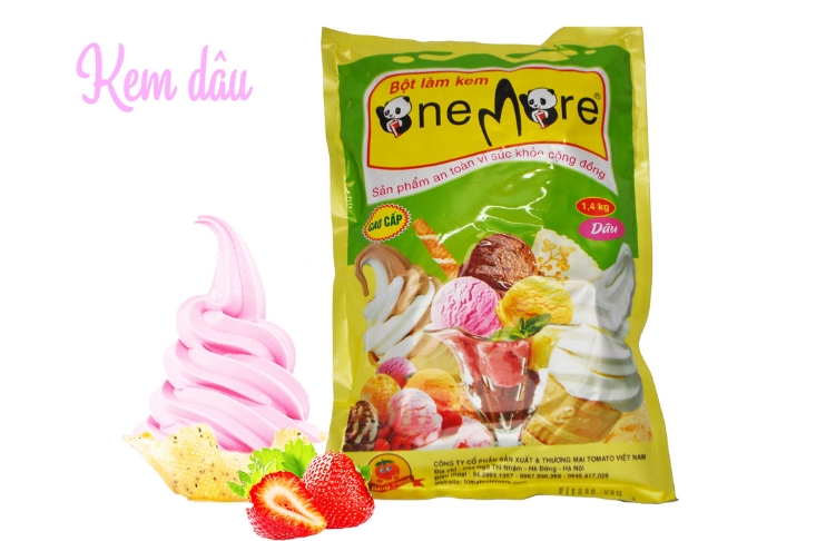 bột làm kem tươi dâu